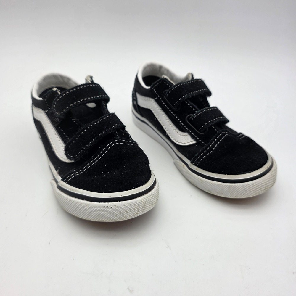 Vans Old Skool Kids Skate Shoes Black White 8.5 Toddler